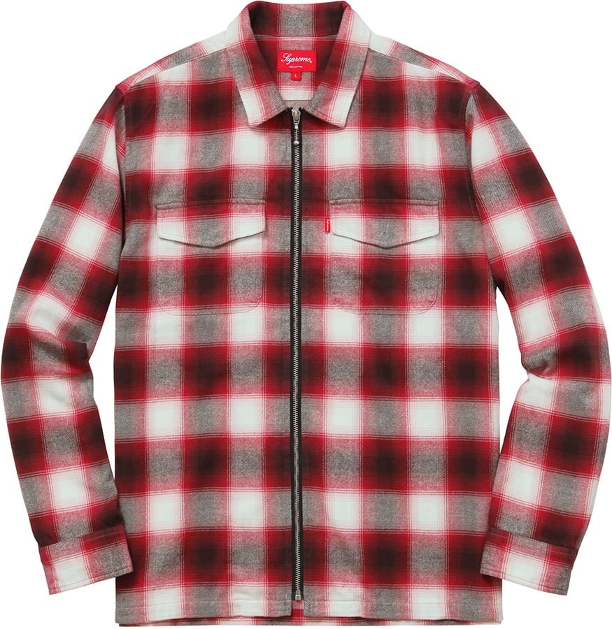 Shadow Plaid Zip-Front Shirt view 2